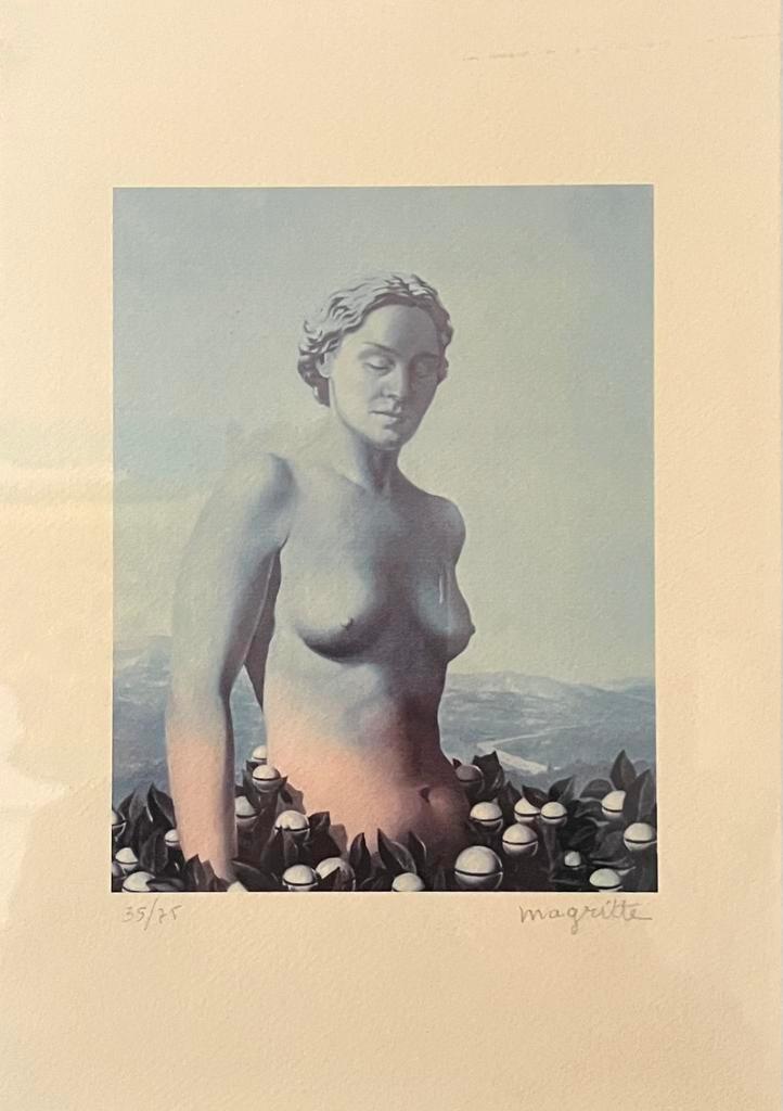 Rene Magritte - Gesigneerde lithographie - 35/75 - 29 x 21cm, Antiek en Kunst, Kunst | Litho's en Zeefdrukken, Ophalen of Verzenden