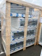 Goedkope voorraadafvoer van PVC-raamkozijnen op voorraad, Ophalen of Verzenden, Nieuw, Gevelraam of Ruit, Dubbelglas