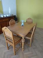 eetkamer ,kast, stoelen en tafel, Ophalen, Gebruikt, 4 tot 6 stoelen