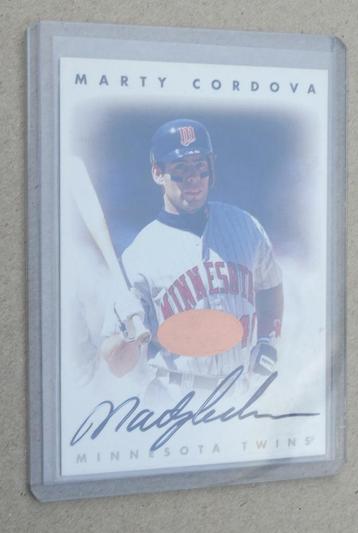 1996 MLB Marty Cordova Leaf signature series bronze  beschikbaar voor biedingen