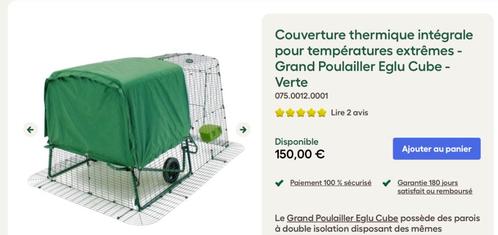 Omlet thermodeken +zitstokken+konijnenvloer met ritssluiting, Dieren en Toebehoren, Overige Dieren-accessoires, Gebruikt, Ophalen