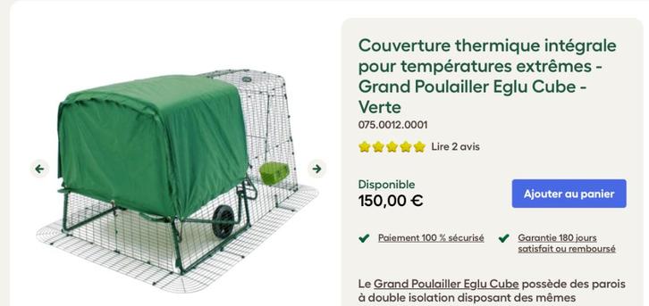 Omlet thermodeken +zitstokken+konijnenvloer met ritssluiting, Dieren en Toebehoren, Overige Dieren-accessoires, Gebruikt, Ophalen