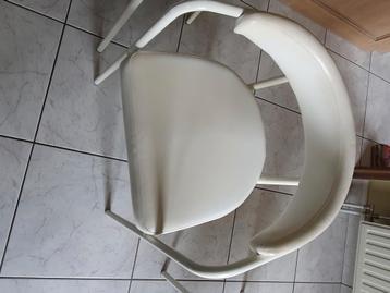 TOPKOOP BELLES CHAISES EN CUIR BLANC VÉRITABLE 4 PIÈCES 200, Enlèvement, Comme neuf, Blanc