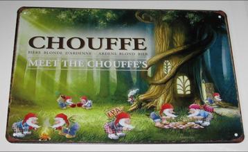 LA CHOUFFE : Metalen Bord La Chouffe - Meet The Chouffe´s beschikbaar voor biedingen