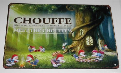 LA CHOUFFE : Metalen Bord La Chouffe - Meet The Chouffe´s, Verzamelen, Biermerken, Nieuw, Reclamebord, Plaat of Schild, Overige merken