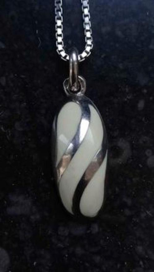 CADEAU-IDEE. Halsketting van 925 gerhodineerd zilver, Handtassen en Accessoires, Kettingen, Nieuw, Zilver, Zilver, Ophalen of Verzenden