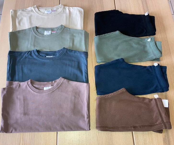 Pakketjes T-shirts met lange mouwen  en leggings. maat 110., Kinderen en Baby's, Kinderkleding | Maat 110, Zo goed als nieuw, Jongen of Meisje