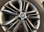 4 autobanden met alu voor  Hyunda 17 inch, Auto-onderdelen, Banden en Velgen, Ophalen, Gebruikt, Banden en Velgen, 17 inch