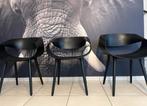 3 eetkamerstoelen, Huis en Inrichting, Stoelen, Ophalen, Kunststof, Drie, Zwart