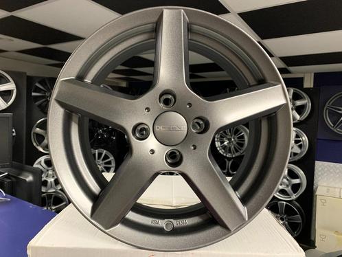 NIEUWE 15 inch 4x100 mat antraciete aluminium sportwielenset, Auto-onderdelen, Overige Auto-onderdelen, Alfa Romeo, Citroën, Daihatsu