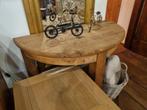 Robust eiken sidetable/wandconsole, Huis en Inrichting, Tafels | Sidetables, Ophalen of Verzenden, Rond