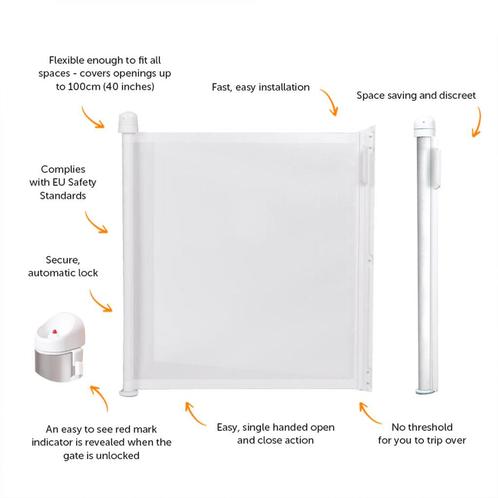 Barrière de sécurité enfant/bébé, Kinderen en Baby's, Traphekjes, Gebruikt, Oprolhekje, Overige materialen, minder dan 100 cm