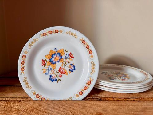 Opaline bordjes 6 st Arcopal vintage retro, Antiek en Kunst, Antiek | Servies los, Ophalen of Verzenden