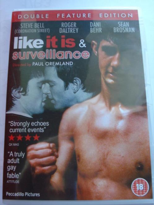 Like It Is & Surveillance DVD gay interest, Cd's en Dvd's, Dvd's | Filmhuis, Zo goed als nieuw, Overige gebieden, Vanaf 16 jaar