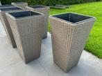 6 plantenbakken rotan kunststof., Ophalen, Tuin, Kunststof, Vierkant