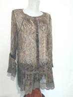 Tuniek met transparante sluier met dierenprint en kant, Kleding | Dames, Ophalen of Verzenden