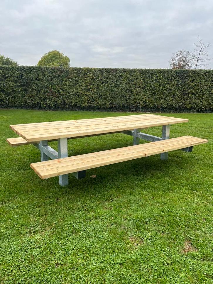 Gegalvaniseerde buitentafel, Tuin en Terras, Picknicktafels, Nieuw, Hout, Ophalen