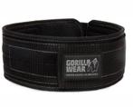 Gorilla Wear 4 inch Nylon Belt - Lifting Belt - S/M - Zwart, Ophalen of Verzenden, Zo goed als nieuw, Buik, Overige typen
