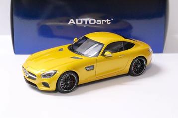 Mercedes AMG Gt S Geel Autoart 1/18 Nieuw beschikbaar voor biedingen