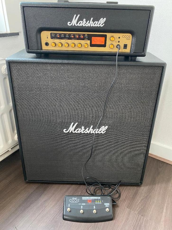 Marshall Code 100H + 412 4x12 Speaker + code foot controller, Muziek en Instrumenten, Versterkers | Bas en Gitaar, Zo goed als nieuw