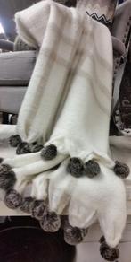 Luxe woondeken - Plaid met pompons (nieuw), Huis en Inrichting