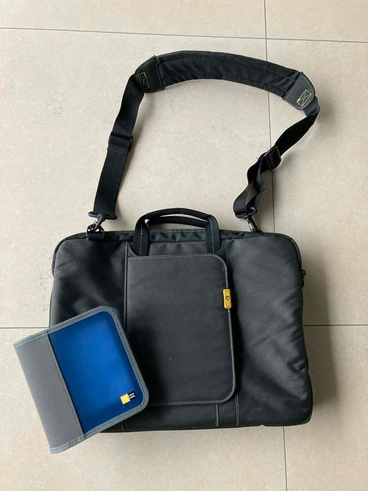 Case Logic laptoptas zwart + cd mapje, Computers en Software, Laptoptassen, Gebruikt, Schoudertas, Ophalen of Verzenden