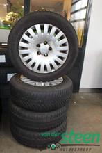 195-65-15 Winterset Saab Opel Michelin Alpin Winterbandenset, Gebruikt, 15 inch, Banden en Velgen, 195 mm