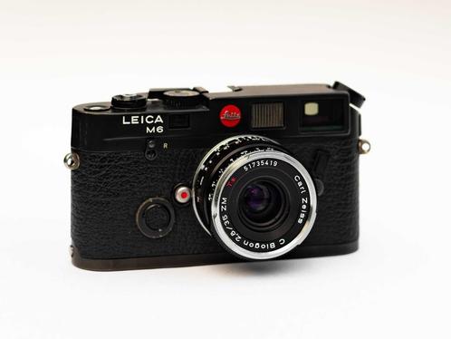 Leica M6 (1725222) + Zeiss C Biogon T* 35mm f2.8, Audio, Tv en Foto, Fotocamera's Analoog, Zo goed als nieuw, Leica, Ophalen of Verzenden