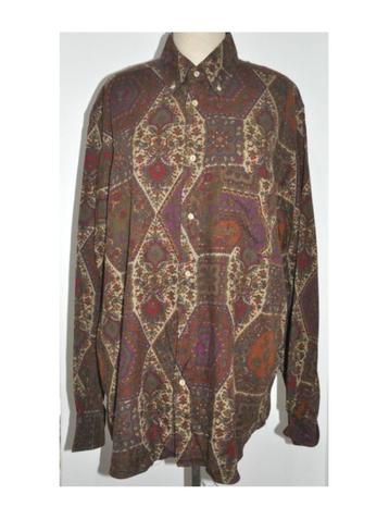 Ingra Rose - Chemise jacquard / cachemire marron T:XL beschikbaar voor biedingen