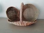 Manden in riet / raffia? Presentatiemanden kadomanden, Ophalen of Verzenden, Zo goed als nieuw, Riet