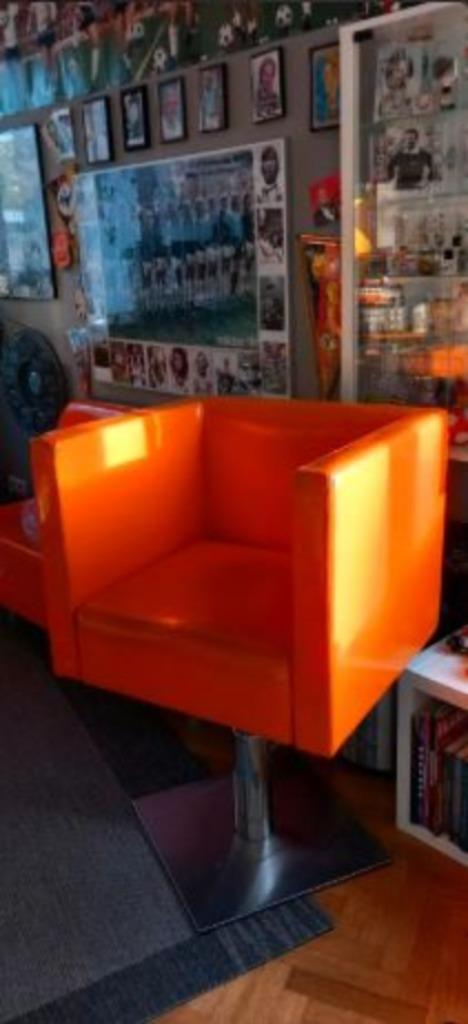 vintage fauteuil sofa kapsalon Zwitserland Migros 70er, Verzamelen, Retro, Huis en Inrichting, Ophalen