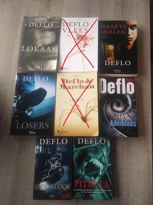 boeken van DEFLO, Boeken, Thrillers, Gelezen, Ophalen of Verzenden