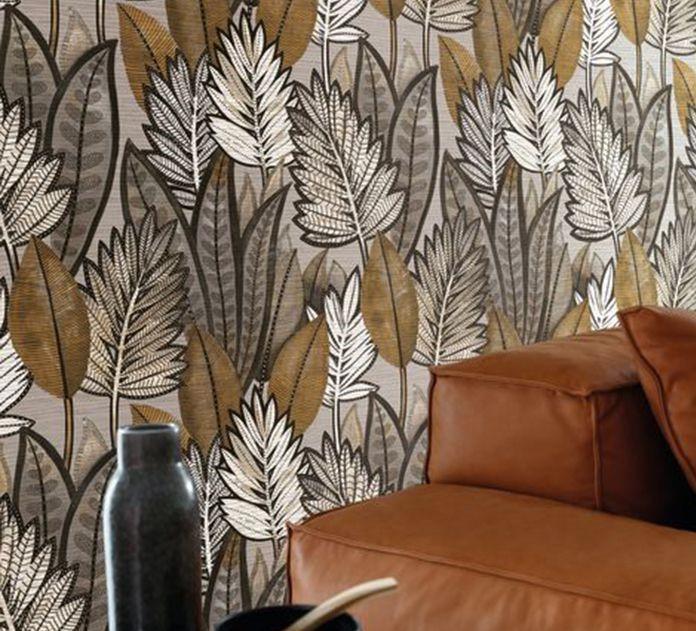 1 Rol NEW behang CASAMANCE TROPICAL -40%, Huis en Inrichting, Stoffering | Behang, Wit, Zwart, Beige, Bruin, Grijs, minder dan 10 m²