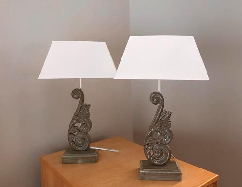 Bedlampjes, Huis en Inrichting, Lampen | Tafellampen, Gebruikt, 50 tot 75 cm, Hout