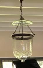 Hanglampen lantaarn messing glas, Huis en Inrichting, Ophalen, Zo goed als nieuw, Glas, 50 tot 75 cm