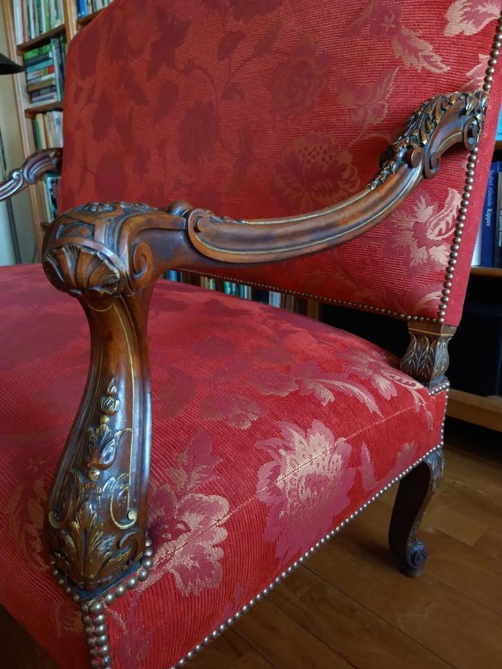 Bijzondere zetel, canapé, zitbank, sofa, halbank, Antiek en Kunst, Antiek | Meubels | Stoelen en Sofa's, Ophalen