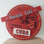 Wandklok Cuba Havana, Huis en Inrichting, Woonaccessoires | Klokken, Ophalen of Verzenden, Zo goed als nieuw, Analoog, Wandklok