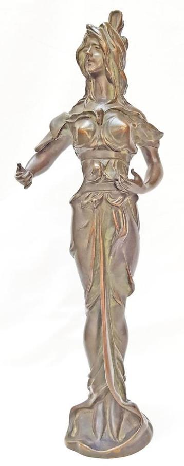Bronzen Art Nouveau Beeld - Van De Kerckhove. beschikbaar voor biedingen