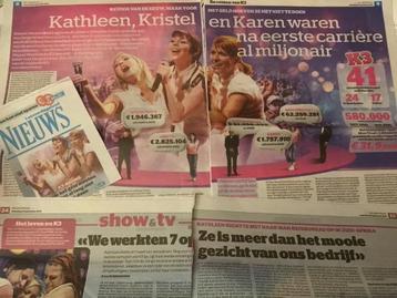 Krantenknipsels K3 originals beschikbaar voor biedingen