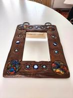 miroir vintage de style brutaliste attribué à Capo Esmaltes, Antiek en Kunst, Ophalen of Verzenden