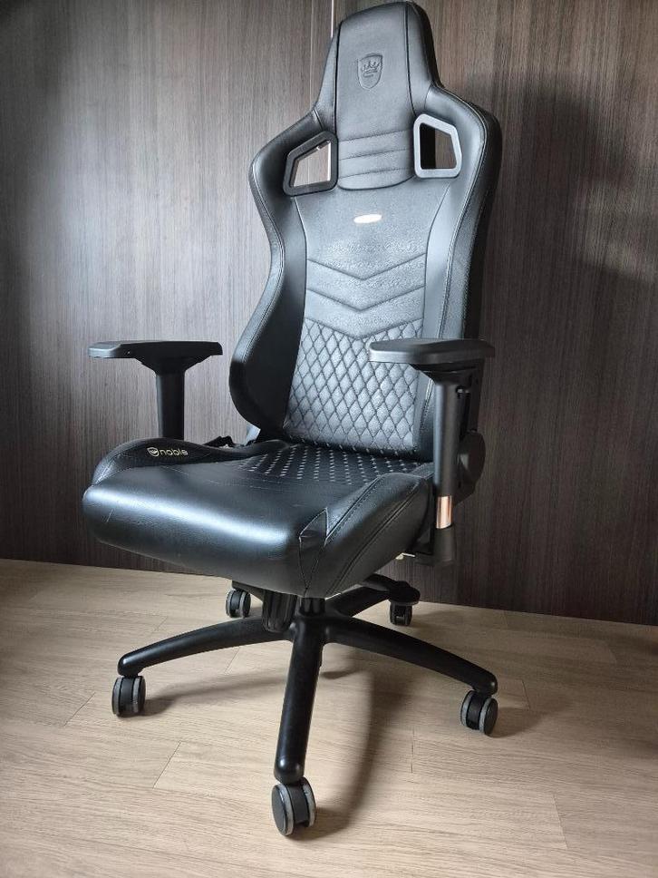 Bureau/games stoel Noble Epic, Huis en Inrichting, Bureaustoelen, Zo goed als nieuw, Bureaustoel, Zwart, Ergonomisch, Gaming bureaustoel