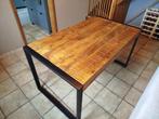 Table en bois exotique massif., Maison & Meubles, Métal, 100 à 150 cm, 75 cm ou plus, Comme neuf