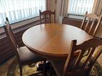 Ronde tafel met 4 stoelen., Antiek en Kunst, Ophalen