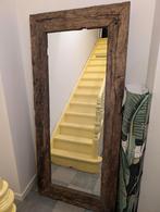 Grand miroir - cadre en billes de chemin de fer, Enlèvement, Rectangulaire, 50 à 100 cm, 150 à 200 cm