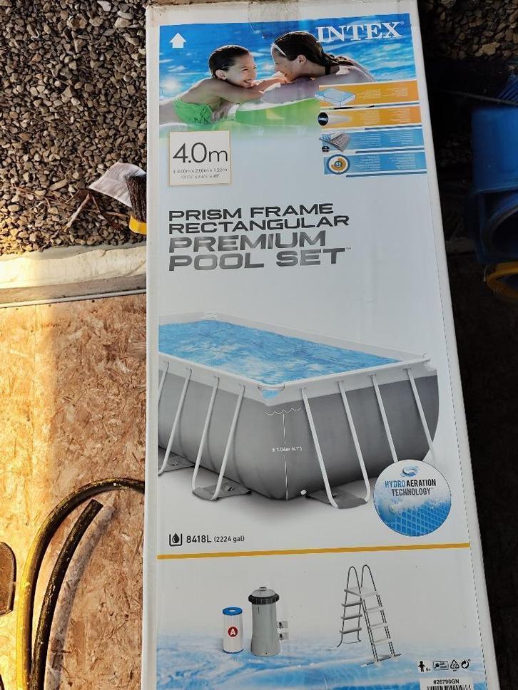 Zwembad Intex, Tuin en Terras, Zwembaden, Gebruikt, Opzetzwembad, 120 cm of meer, 400 cm of meer, 200 tot 300 cm, Rechthoekig