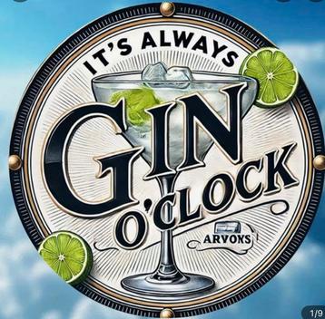 Metalen reclamebord Gin & Tonic beschikbaar voor biedingen
