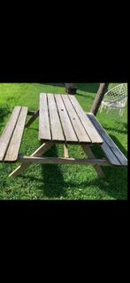 Picknickbank 6 personen, Tuin en Terras, Picknicktafels, Ophalen, Gebruikt, Rechthoekig, Hout