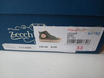leren kaki midi sneakers ZECCHINO D'ORO - M33 - NP €145.00 beschikbaar voor biedingen
