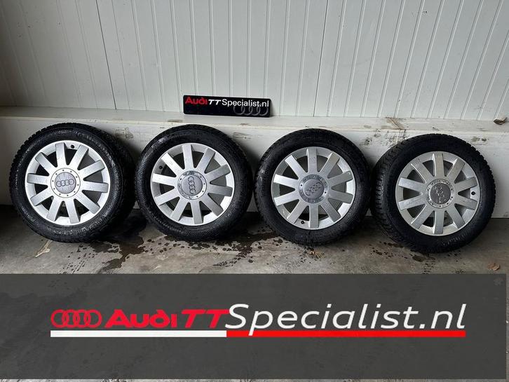 Winter banden set op 16" velgen Audi TT MK2, Auto-onderdelen, Banden en Velgen, Banden en Velgen, Winterbanden, 16 inch, 205 mm