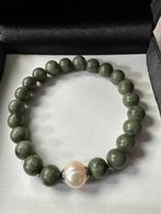 bracelet en jade et 1 perle véritable,, Enlèvement ou Envoi, Comme neuf